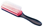 Brosse D3 Styling Denman 7 rangs bicolore rouge