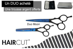 - Duo ciseaux Blue Moon + trousse Haircut offerte