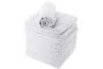 Lot de 12 serviettes blanches