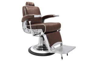 Fauteuil barbier Mustang marron vieilli