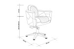 Fauteuil de coiffure Falcon marron vielli
