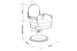 Fauteuil de coiffure Vicomte marron vielli