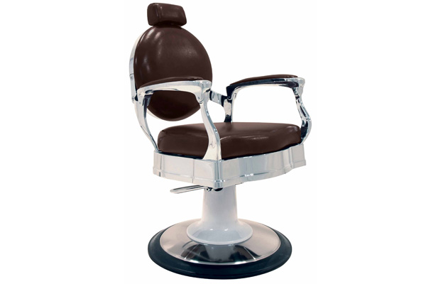 Fauteuil de coiffure Vicomte marron vielli