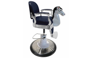 - Fauteuil coiffure enfant manège bleu marine